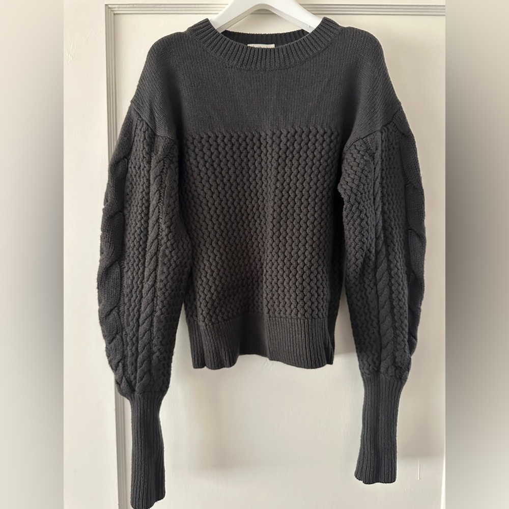 Aritzia Wilfred Merino Wool Dark Gray Knit Sweater